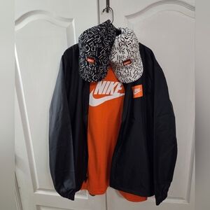 Nike windrunner jacket with matching hat and shirt